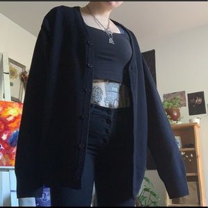 Harrington Black Cardigan